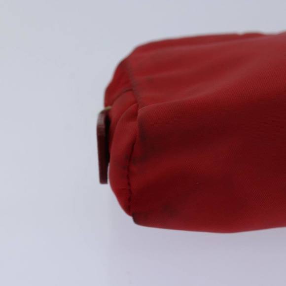 PRADA Pouch Nylon Red Auth yk13772 - Picture 15 of 16